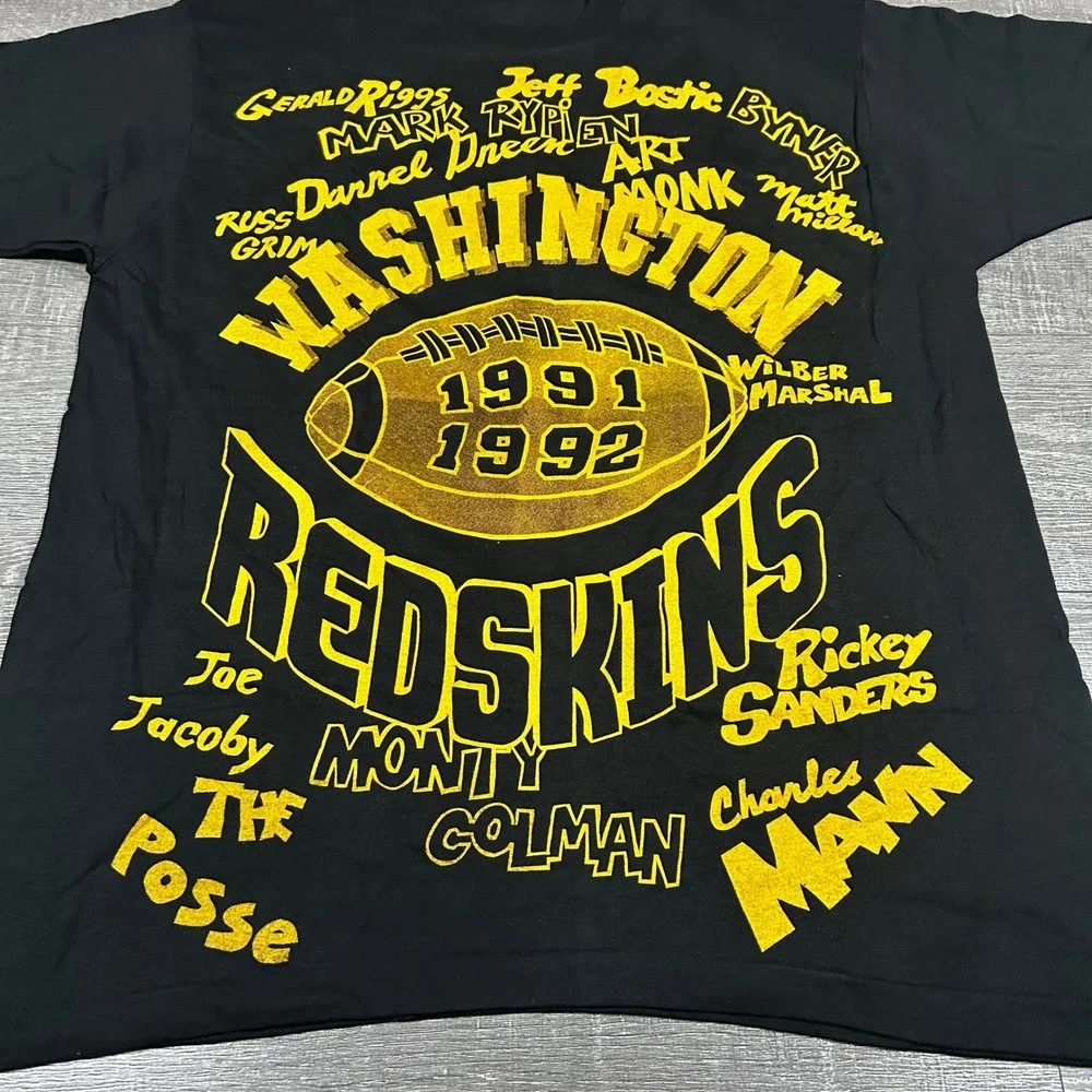 Vintage Washington Redskins 1991 1992 T-Shirt XXL Fruit of the Loom Made in USA